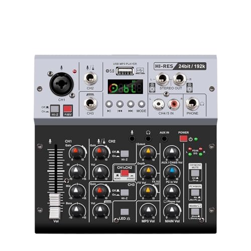 オーディオミキサー インターフェース サウンドカード モニター付き 5.0 BT PC スマートフォン楽器録音用 レコーディング、ライブストリーミング、ポッドキャスティング用
