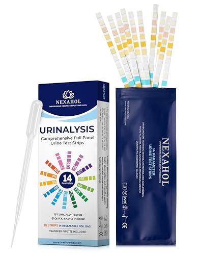 Urine Test Strips for Urinalysis Full Panel - 14 Panel Home Wellness Monitor Kit for Daily Health...