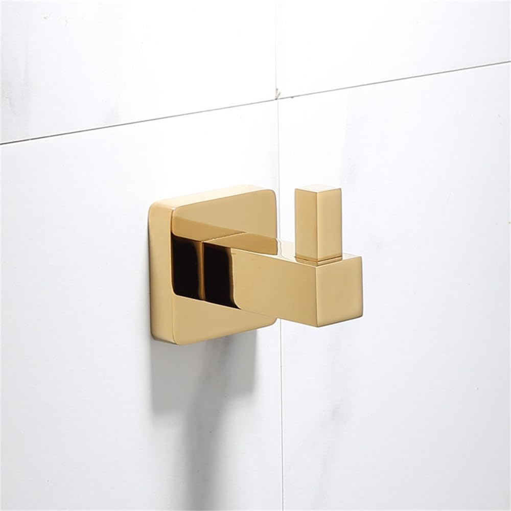 Juego de herrajes de latón Dorado para baño, toallero, Soporte para Papel, Soporte para escobilla de baño, Gancho para Toalla, Gancho para Fila, Barra de Actividades, Gancho único