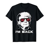 I'm Back Trump 2024 Patriotic Take America Back Election T-Shirt for Women Kids Men