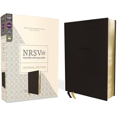NRSVue, Holy Bible with Apocrypha, Journal Edition, Leathersoft, Black, Comfort Print