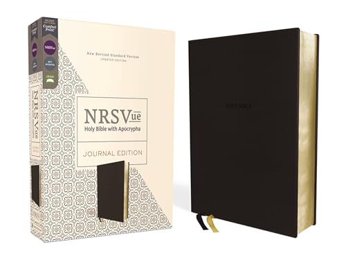 nrsvue holy bible with apocrypha journal edition leathersoft black comfort print