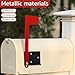 Professional Mailbox Flag, Mailbox Flag Replacement Kit, No Tools Needed Sturdy Mailbox Flag Replacement, Galvanized Steel Flag for Mailbox for Wood, Wall, Metal, 7.67x2.7 inch (1 Pcs)
