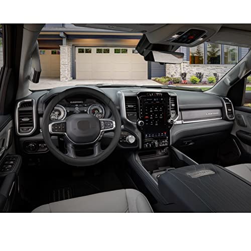 West Llama Customized Auto Car Steering Wheel Cover For 2012-2023 Dodge Ram 1500 2500 3500, 15.5-16 Inch (Black-Large Size) #TOP4