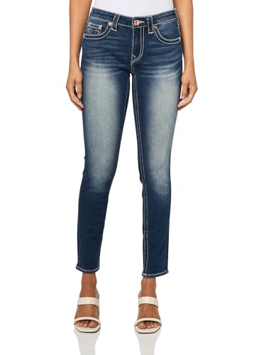 True Religion Jennie Skinny Jean Femme Aura Bleue Taille 30 Buddah Pocket