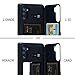 TORU CX PRO Case for Galaxy Note 10, with Card Holder | Slim Protective Cover with Hidden Credit Cards Wallet Flip Slot Compartment Kickstand | Include Mirror, Strap, USB Adapter - Black