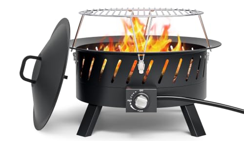 EcoNook 24 inch Portable Propane Fire Pits with Grill