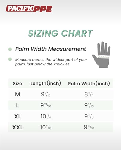 PACIFIC PPE Heat Resistant Oven Gloves, Food Grade Safety Gloves with Thickened Waterproof Silicone Coating for Cooking, Grilling, Baking, Smoker, Green, L/9