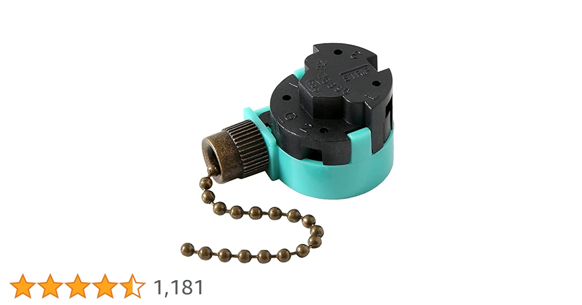 Akahttbn Ceiling Fan Switch ZE-268S6 3 Speed 4 Wire Bronze
