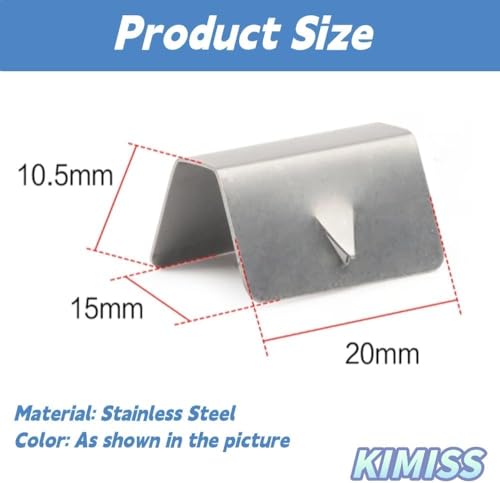 Image of Wind Deflector Clips,12Pcs Car Wind Rain Deflector Channel Stainless Steel Fixing Retaining Clips Fit for G3