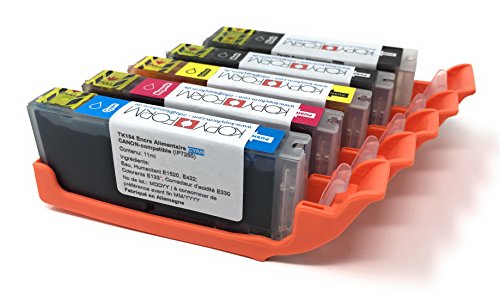 KOPYFORM Cartouches d'Encre Alimentaire (lot de 5, comp. avec Canon PGI-550 + CLI-551) - TK150