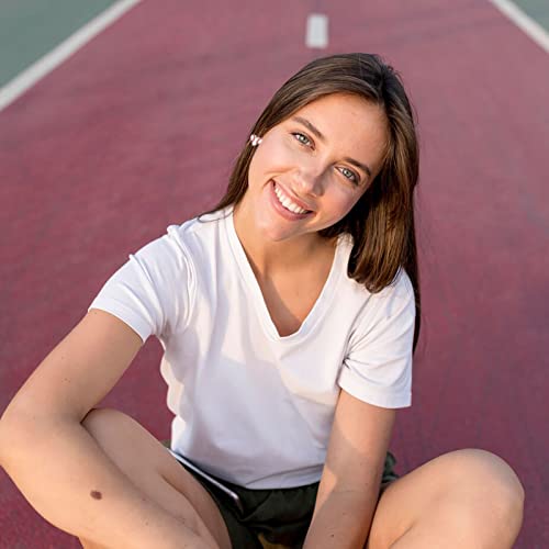 Baseball Earrings For Women Girls Heart Shaped Sports Softball Studs Earrings Player Sports Fan Gift Jewelry (White Heart) #TOP2