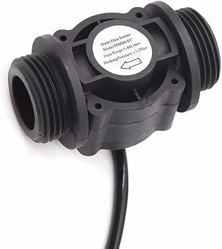 DN25 Water Flow Sensor Pulse Flow Meter, FS400A High Precision1 Inch Large Tube Liquid Hall Flowmeter