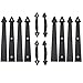 WINSOON for 2 Cars Magnetic Decorative Garage Door Hardware Couch House 12 Pieces Curb Appeal Faux Hinges Handles Accents Hardware Kit, Black
