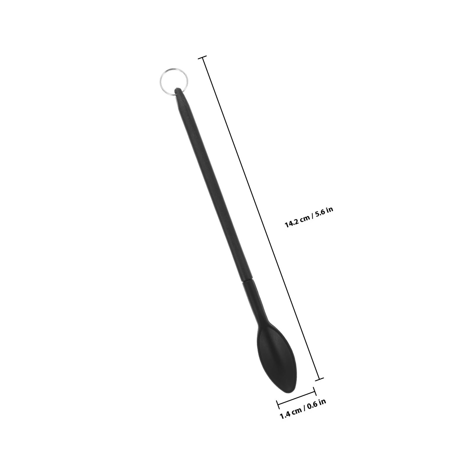 Espátula Cosmética de Silicona Mini Telescópica Negra | 1 Juego, Diseño Ligero y Portátil, para Hornear y Recogida Precisa, Formato Compacto