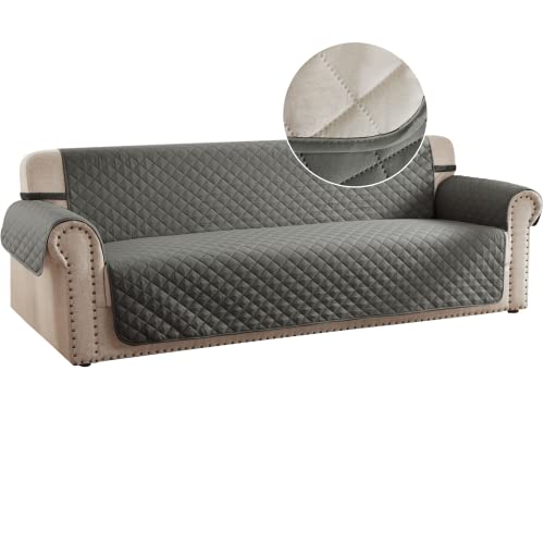 Rose Home Fashion Couch Protectors For Dogs,Reversible Pet Protector Furniture Covers,Sofa Cover,Wide Chair Cover,Couch Covers,Extra Large Slipcover,Width 78In(Sofa-Extra Wide:steel Gray/Light Gray) #TOP5