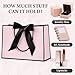 JMANNI Gift Bags, Large Valentines Gift Bags, 1Pcs Paper Gift Bag with 2 Tissue Paper and 1 Greeting Cards, Present Bags with Handles for Women Girls Birthday Valentines Wedding Party (Black-Pink)