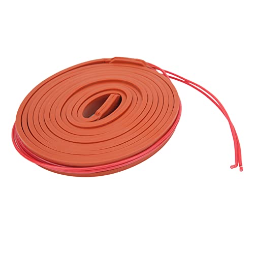 Image of Silicone Heating Belt, 15x3000mm 120W Flexible Oil Heating Wrap Cable Air Conditioning Compressor Heating Tape for Drums Pails