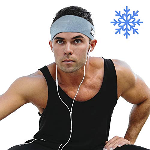 Cooling Headbands for Women & Men | Moisture Wicking Sweatband & Sports Headband | Stay Cool During Workouts Cycling Cardio Running Yoga | Headband for Under Helmets & Hats | CoolCore Technology