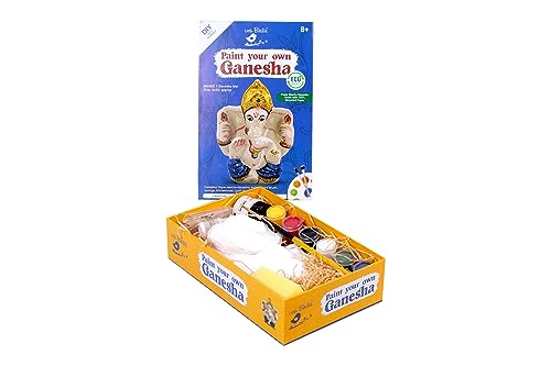 Image of Little Birdie Ganesha Diy Craft Kit, Paint & Decorate Your Own Ganesha /Ganpati, Clay Kit For Home Office Temple Decor, Gifts Ganesh Chaturthi, Diwali Other Occasion - 5 X 4Inch, Multicolour
