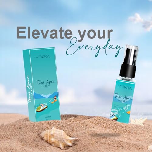 Image of Vokka Pocket Perfume Thai Aqua 8ml | Unisex Luxury Long Lasting Perfume For Men & Women | Fresh Scent Eau De Parfum | EDP Fragrance for Gift | Travel & Skin Friendly | Notes: Aqua Sandalwood Patchouli