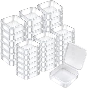 Mathtoxyz 36PCS Bead Organizer Box, Small Bead Organizers and Storage Containers Rectangle Bead Holder Plastic Cases for Clay Beads Bracelet Making DIY Jewelry Craft Nail