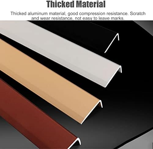 L-Shaped Aluminum Corner Guard for Floor & Doorway, Waterproof Transition Strip, Stair Edging Trim (Black, 28mm Width, Durable & Stylish)