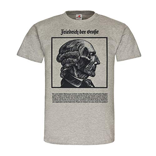 Friedrich der Grosse haut gris XL idée cadeau pour passionné d'histoire