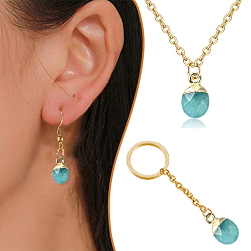 Kitbeads 20Pcs Natural Jade Gemstone Charms Faceted Oval Golden Pendants Stone Pendants For Jewelry Making #TOP6