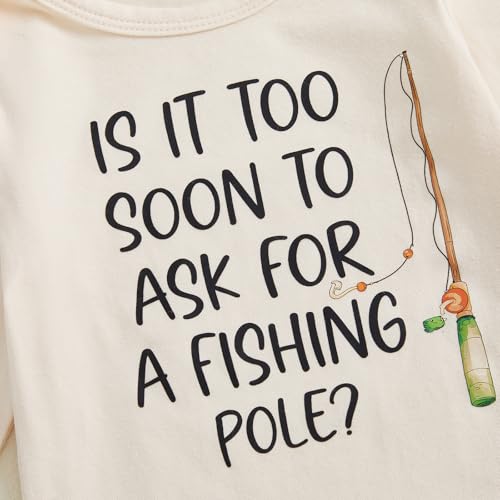 Image of Amnnchya Newborn Baby Boy Clothes Fishing Short Sleeve Romper Shirt Tops Pants Summer Spring Outfits Cute Hat Set