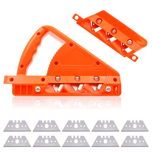 ZHIQIN Cortador de Placas de Pladur Cepilladora Manual Placas De Yeso Cortador de Bordes de Yeso with 45 ° and 60 ° Cortadora De Chaflán Herramientas De Corte pladur para carpintería