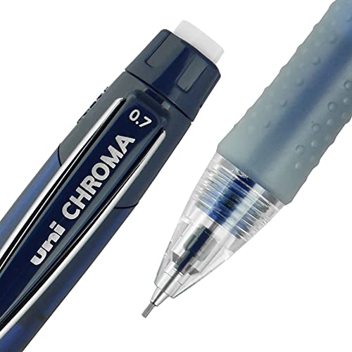 Uniball Chroma Mechanical Pencil Woth Leasd And Eraser Refills, 0.7 Mm, Hb (#2), Black Lead, Assorted Barrel Colors, 4/Set #TOP3