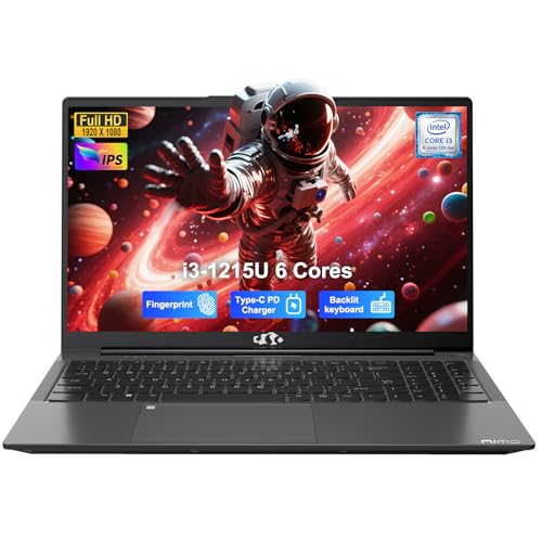 Image of NIMO 15.6 inch FHD IPS Laptop, Core i3-1215U 6-Core Up to 4.4GHz (Beats R5 7520U), 32GB RAM 1TB SSD, Wi-Fi 6, Backlit Keyboard, Fingerprint Reader, 65W Type-C Charging, Student & Business Notebook