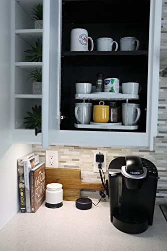Stow-n-Spin Spice Rack Organizer for Cabinet holds 24 Cans or 50 Spice Jars - Lazy Susan Turntable for Cabinet Rotates like Each Spice Shelf Spinner - So Spices Are Easy to Find Made in USA - Thumbnail 5