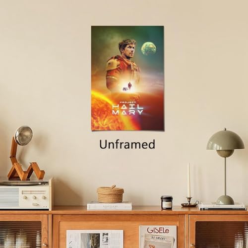 LPAIWXY Project Hail Mary Poster For Fans Kids Room Bedroom Wall Decor-Movie Project Hail Mary Posters Canvas Prints Picture For Teen Boy Girls Gifts — view 4