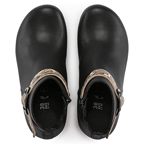 Birkenstock Elli Women’s Big Buckle, Leather, Zip Up Ankle Boots, Black Snake, Narrow Fit 7-7.5 #TOP3