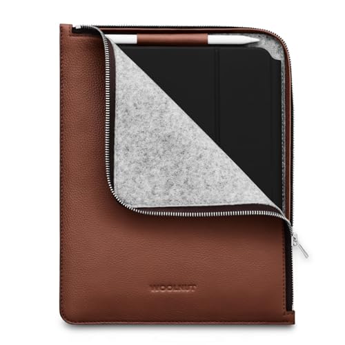 Étui en cuir marron cognac pour iPad Pro 11 avec protection intégrale élégante