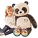 IKASA Panda Gigante Peluche Giocattoli Animale - Grande Carino Enorme Jumbo Soffice Peluche Panda di Grandi Dimensioni Animali di Peluche Grasso - Regali per Bambini Ragazze (Nero, 78 cm)