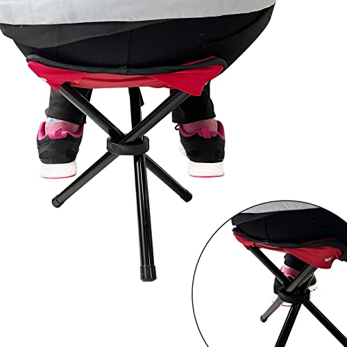 Cenbee Folding Camping Stool Portable Fishing Chair Seat For Camping Fishing Hiking Gardening And Beach (Red), Height 11.02 Inch #TOP6