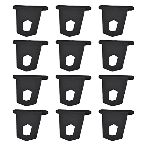 ROBMNE 12Pcs Awning Rail Hooks Ring with Stainless Steel Hooks S Hooks Hanger