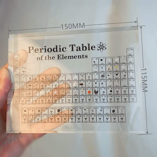 Periodensystem mit echten elementen|83 Elements,periodensystem der elemente Mit Massivholzstander,elemente chemie geschenk, Enthüllen Sie Geheimnis der Elemente und der Wissenschaft mit einer Lupe!