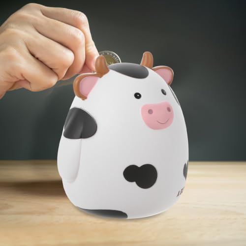 Hucha para ahorrar dinero decorativa con diseño de vaca infantil 8
