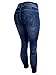 CLOYA Women's Denim Print Seamless Full Leggings for All Seasons - One Size Fits Large & X-Large (Blue Rustic)
