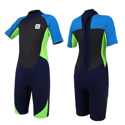 Neoprenanzug Kinder 2.5mm, Kids Neopren Thermal Badeanzug, Jungen Shorty Taucheranzug, Shorty One Piece Neoprenanzüge Rash Guard
