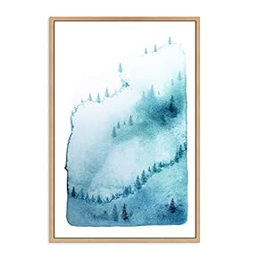 SIGNWIN Framed Canvas Wall Art Abstract Forest Canvas...