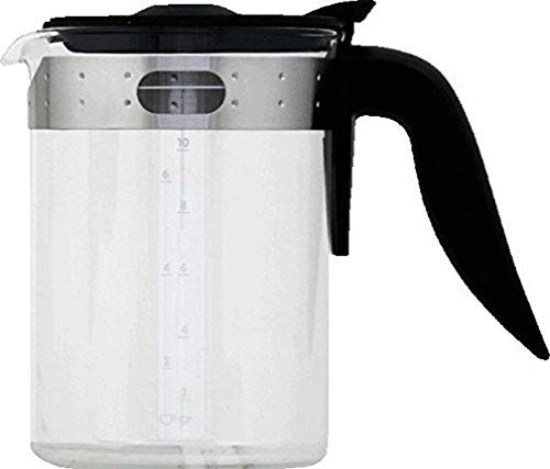 Melitta Verseuse en Verre Graduée, Capacité 1 L, Pour Cafetières à Filtres Linea Unica, Noir/Inox