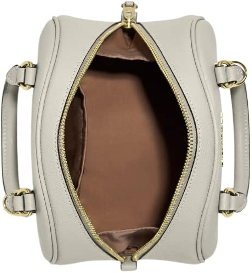COACH Crossgrain Leather Sydney Satchel Bag in Chalk, Chalk