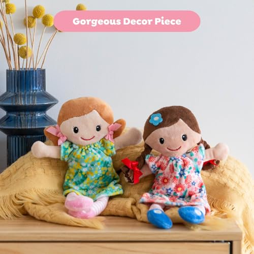 Tiger Tribe Matilda Rag Doll 10-inch Brown Hair Soft Velboa Fabric Flower Dress Ideal Newborn Toddler Cuddly Toy Safe Non-Toxic Machine Washable by Tiger Tribe - Image 2