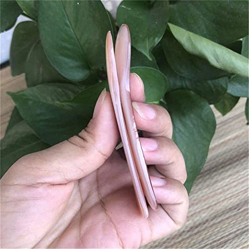 HRASY Pack of 2 Handmade Caviar Spoons Mother of Pearl MOP Caviar Spoon W Round Handle 3.7 Inches Coffee Colour - Image 4
