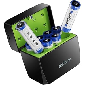 Rechargeable AA Batteries Lithium with Charger 8 Pack, 1.5V High Power AA Lithium-ion Battery, 3800mWh High Capacity AA Lithium Batteries, Double A Batteries up to 1600+ Cycle Times